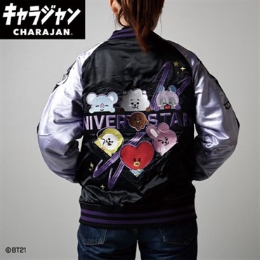 BT21 パープルハートハート スカジャン 4992272905908