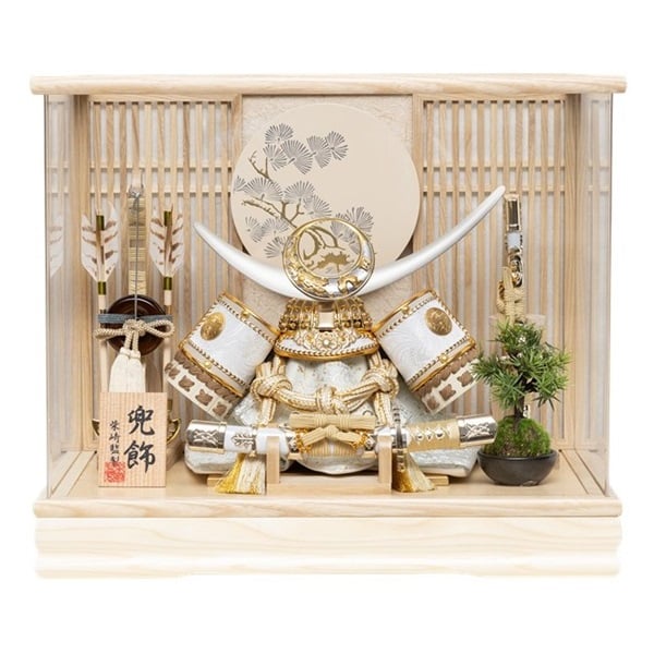 柴崎 兜ケース飾り「弥栄(いやさか)」五月人形 かぶと コンパクト