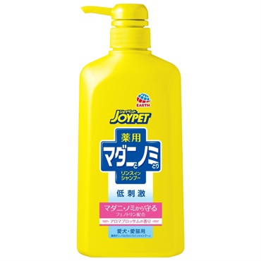 ジョイペット 薬用 マダニとノミとりシャンプー アロマブロッサムの香り ポンプ 600ml JOYPET アース・ペット 【動物用医薬部外品】