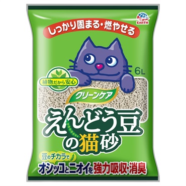 クリーンケア えんどう豆の猫砂 6L アース・ペット