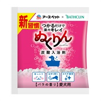 アース・ペット×バスクリン 愛犬用 炭酸入浴剤 ぬくりん バラの香り 分包 30g アース・ペット(30g)