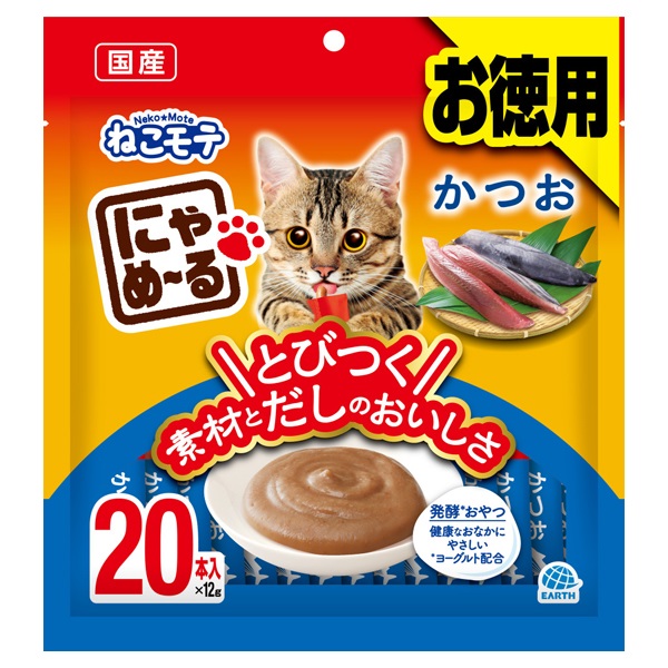 にゃめ～る かつお 20本 ねこモテ Neko★Mote アース・ペット(20本)