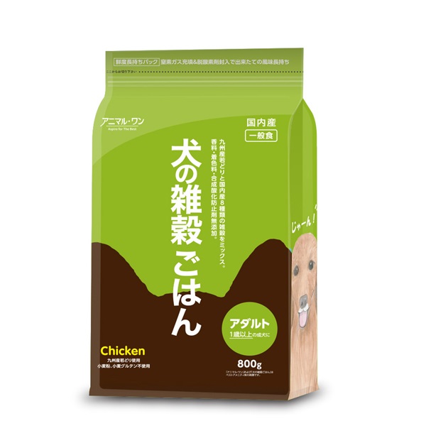犬の雑穀ごはん アダルト チキン 800g アニマル・ワン | イオン