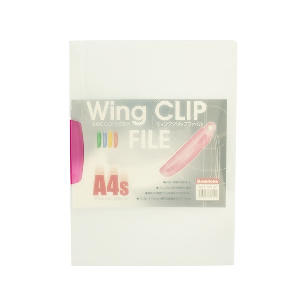 ウィングクリップファイルA4(WCF‐A4S‐CR/レッド)