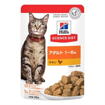ヒルズ サイエンス・ダイエット アダルト 1～6歳成猫用 チキン ウェットパウチ 85g Hill's SCIENCE DIET 日本ヒルズ・コルゲート