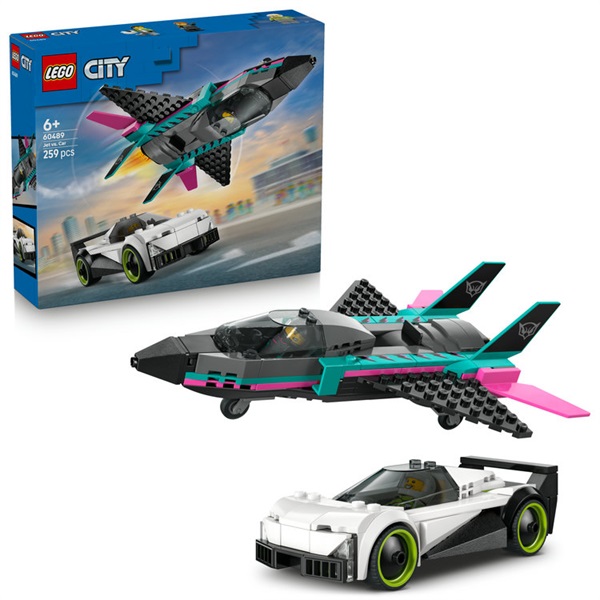 レゴ(LEGO) シティ ジェット機とスポーツカーのスピード対決 60489