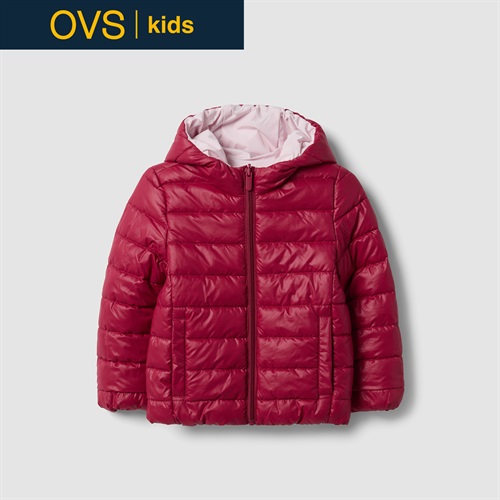 OVS KIDS(オヴィエッセ キッズ)  ピンク ウルトラライト リバーシブル中わたジャケット キッズ 女の子