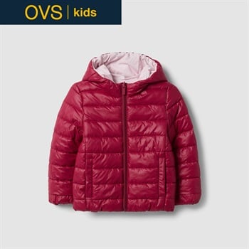 OVS KIDS(オヴィエッセ キッズ)  ピンク ウルトラライト リバーシブル中わたジャケット キッズ 女の子(テンダータッチピンク-110cm)