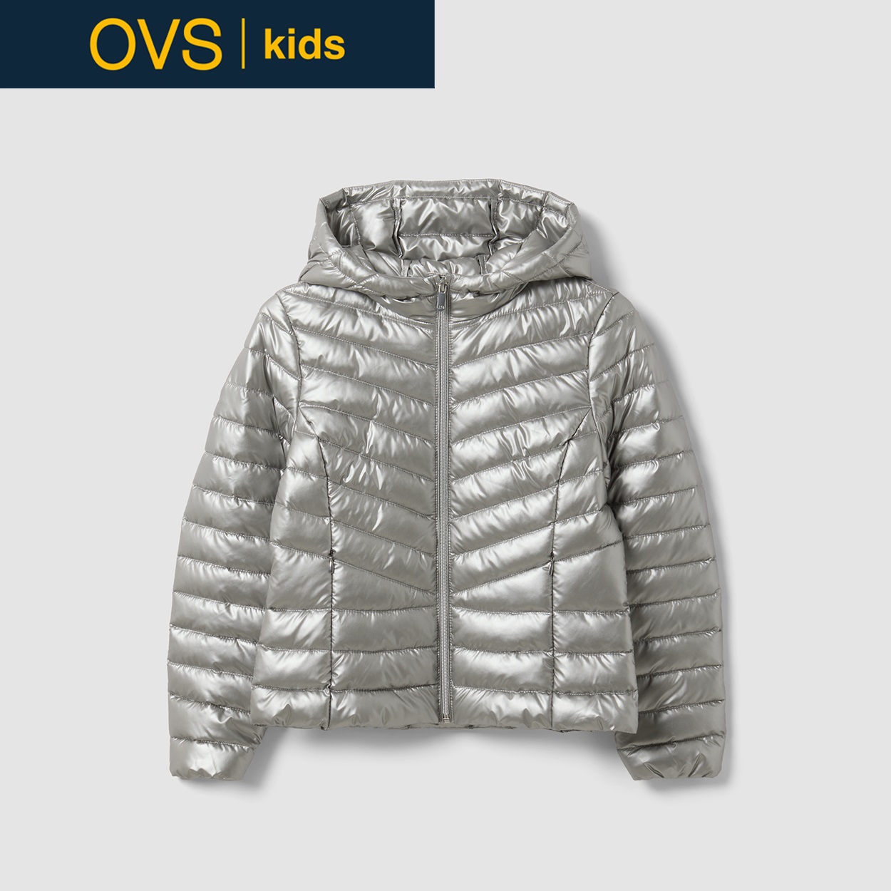OVS KIDS(オヴィエッセ キッズ)  グレー ジャケット キッズ 女の子(クワイエットグレー-164cm)