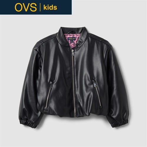 OVS KIDS(オヴィエッセ キッズ)  ブラック ジップアップジャケット キッズ 女の子