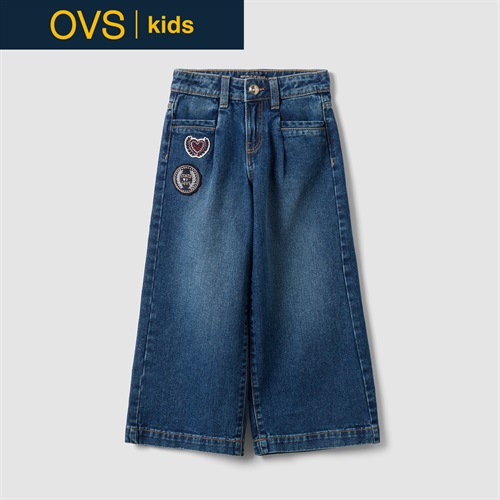 OVS KIDS(オヴィエッセ キッズ)  ブルー ピュアコットン デニムパンツ キッズ 女の子