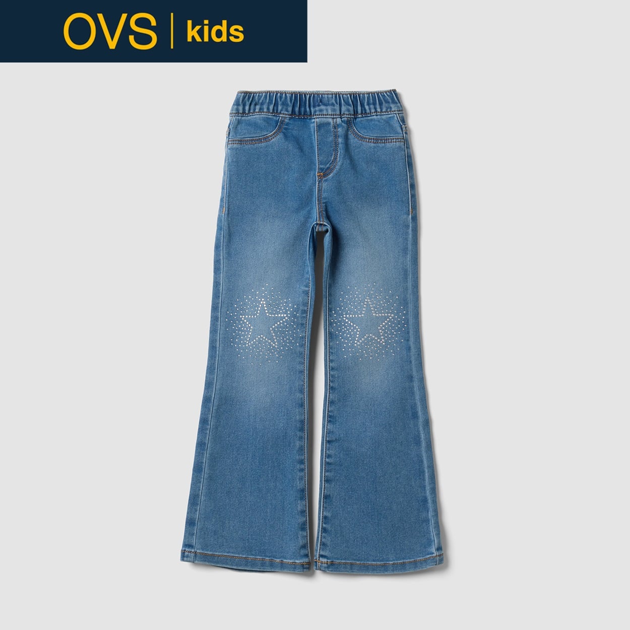 OVS KIDS(オヴィエッセ キッズ)  ストレッチコットン デニムジェギンス キッズ 女の子(ミディアムブルー-110cm)