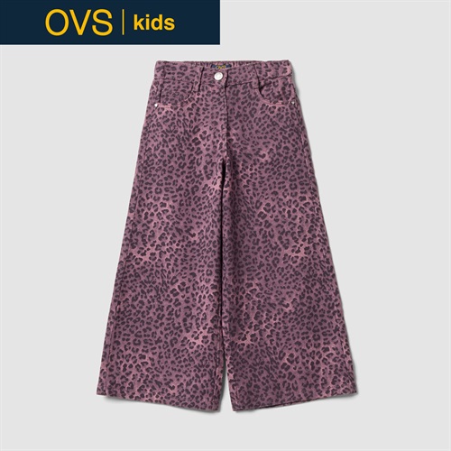 OVS KIDS(オヴィエッセ キッズ)  パープル ピュアコットン ワイドレッグパンツ キッズ 女の子
