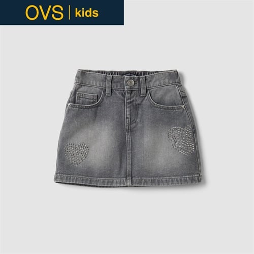 OVS KIDS(オヴィエッセ キッズ)  グレー ピュアコットン スカート キッズ 女の子