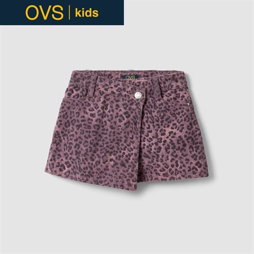 OVS KIDS(オヴィエッセ キッズ)  ピンク アニマル柄 ピュアコットン ショートパンツ キッズ 女の子
