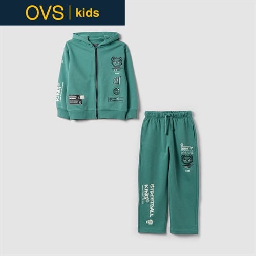 OVS KIDS(オヴィエッセ キッズ) グリーンコットン混ジョギングセット キッズ 男の子