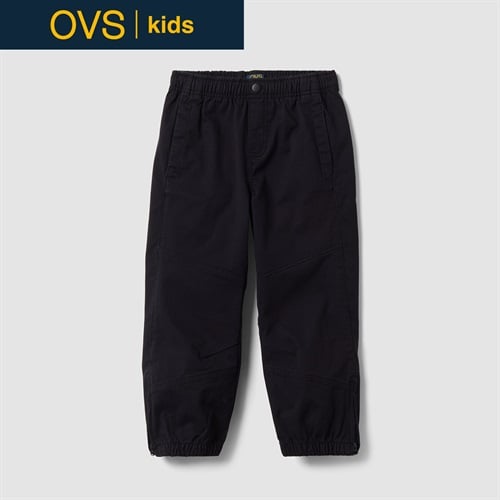 OVS KIDS(オヴィエッセ キッズ) ブラック ストレッチコットン ジョガーパンツ キッズ 男の子