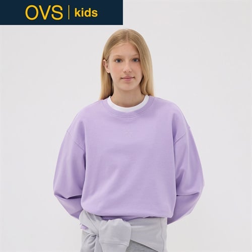 OVS KIDS(オヴィエッセ キッズ)  パープル ピュアコットン スウェットシャツ キッズ 女の子
