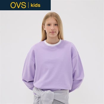 OVS KIDS(オヴィエッセ キッズ)  パープル ピュアコットン スウェットシャツ キッズ 女の子(パープルローズ-146cm)