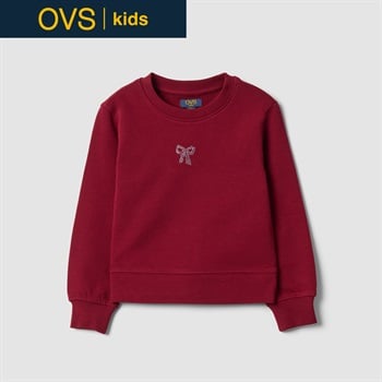 OVS KIDS(オヴィエッセ キッズ)  レッド ピュアコットン スウェットシャツ キッズ 女の子(ルンバレッド-104cm)