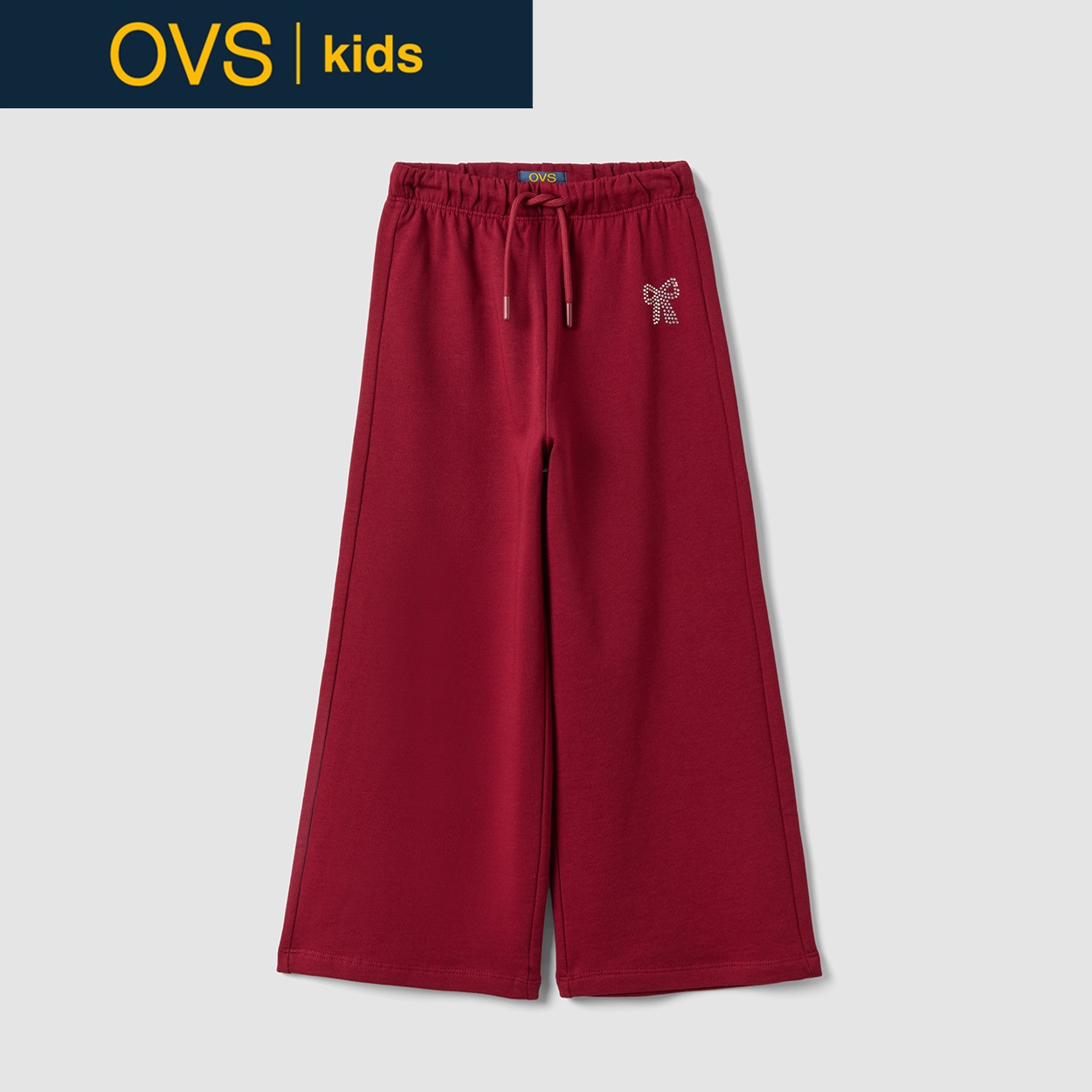 OVS KIDS(オヴィエッセ キッズ)  レッド ピュアコットン パンツ キッズ 女の子(ルンバレッド-110cm)