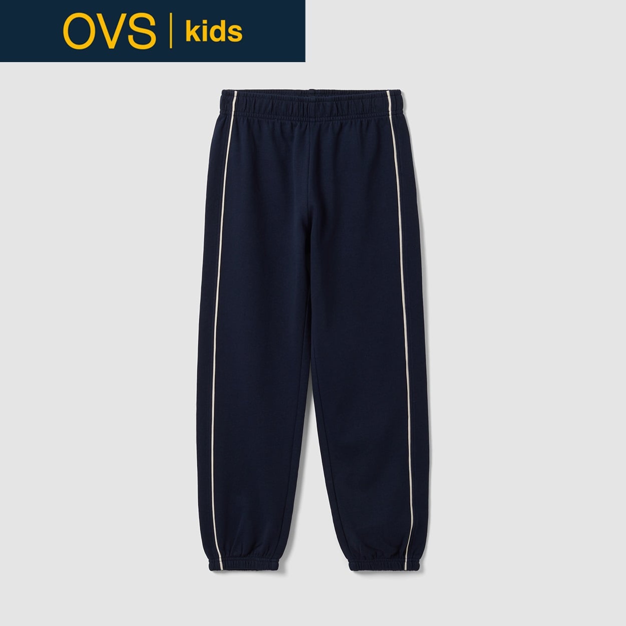 OVS KIDS(オヴィエッセ キッズ) ブルーオーガニックコットンジョガーパンツ キッズ 男の子(ムードインディゴ-134cm)
