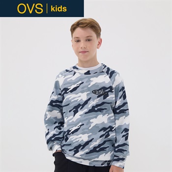 OVS KIDS(オヴィエッセ キッズ) マルチカラーピュアコットンリラックスフィットTシャツ キッズ 男の子(スノーホワイト-146cm)