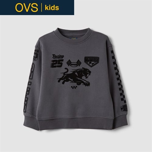 OVS KIDS(オヴィエッセ キッズ) グレーコットン混スウェットシャツ キッズ 男の子