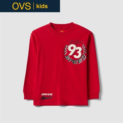 OVS KIDS(オヴィエッセ キッズ) レッド ピュアコットン Tシャツ キッズ 男の子