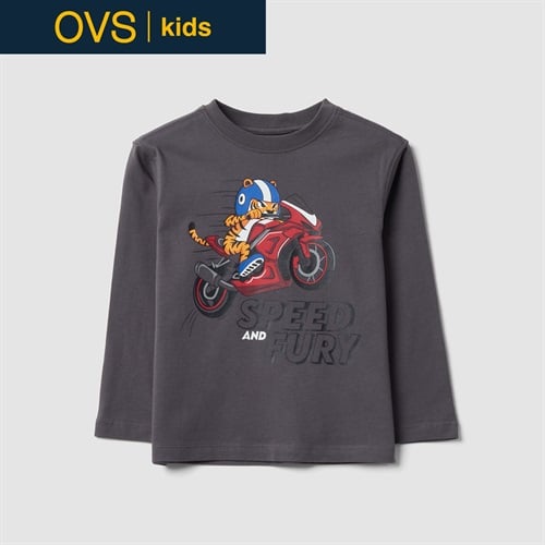 OVS KIDS(オヴィエッセ キッズ) グレー ピュアコットン Tシャツ キッズ 男の子
