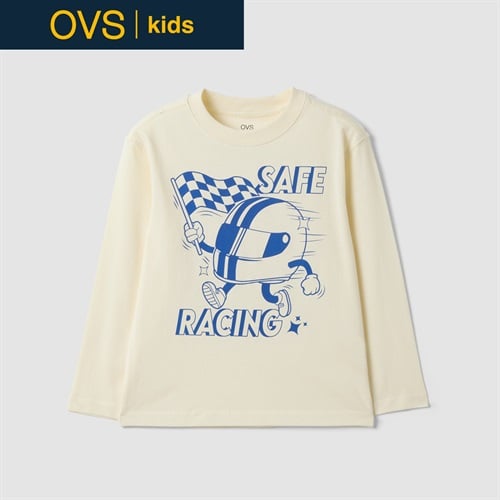 OVS KIDS(オヴィエッセ キッズ) ホワイト オーガニックコットン Tシャツ キッズ 男の子