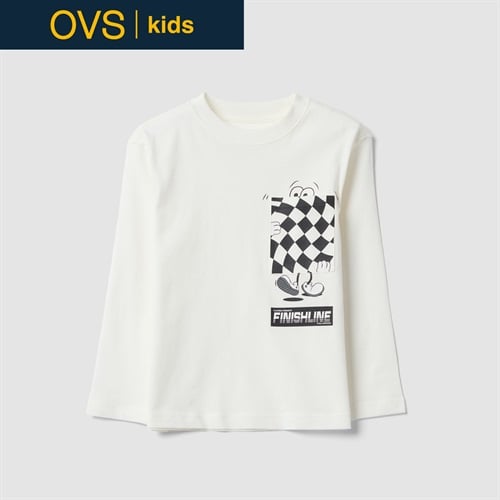 OVS KIDS(オヴィエッセ キッズ) ホワイト ピュアコットン Tシャツ キッズ 男の子