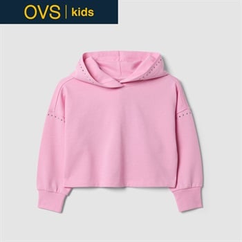 OVS KIDS(オヴィエッセ キッズ) ピンクピュアコットンパーカー キッズ 女の子(ライラックサシェ-110cm)