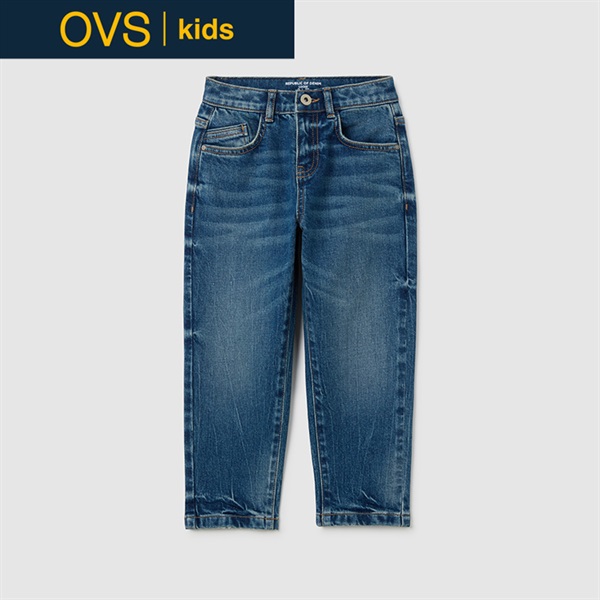OVS KIDS(オヴィエッセ キッズ) レギュラーフィットジーンズ 男の子 キッズ 104cm-140cm(ブルー-134cm)