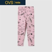 OVS KIDS(オヴィエッセ キッズ) ストレッチコットンレギンス 女の子 キッズ 104cm-140cm(ピンク-104cm)