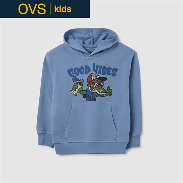 OVS KIDS(オヴィエッセ キッズ) フロントポケット付きパーカー 男の子 キッズ 110cm-140cm(サックス-116cm)