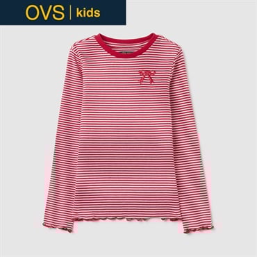 OVS KIDS(オヴィエッセ キッズ) ストライプ柄カットソー 女の子