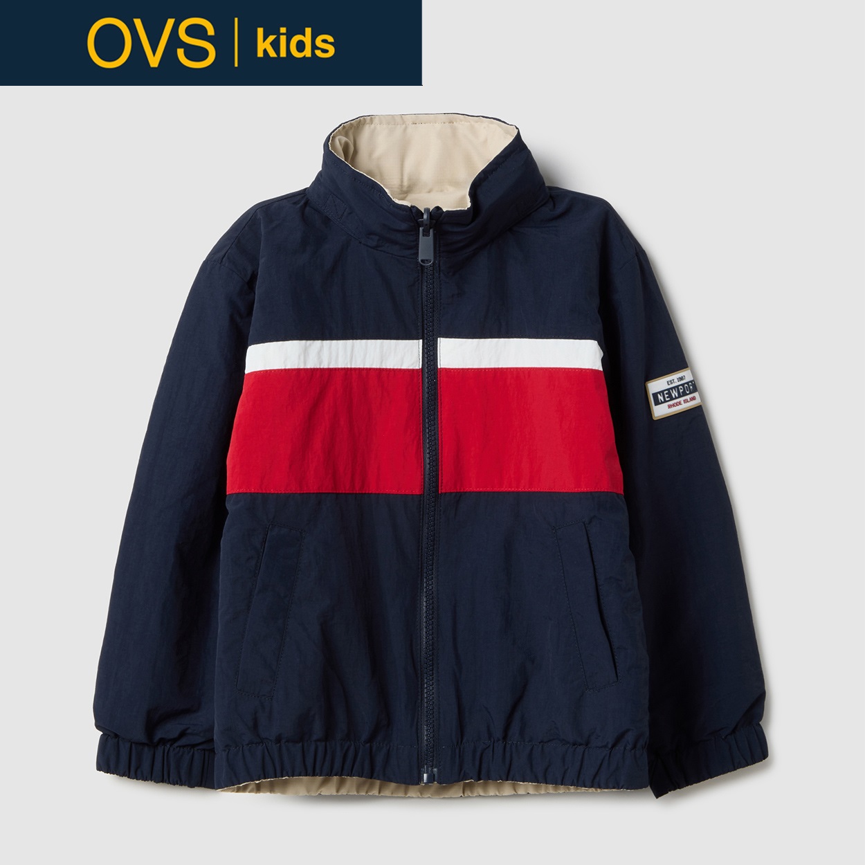 OVS KIDS(オヴィエッセ キッズ) リバーシブルジャケット 男の子 キッズ(ネイビー-116cm)