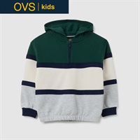 OVS KIDS(オヴィエッセ キッズ) ハーフジップパーカー 男の子 キッズ 104cm-140cm(カーキ-104cm)