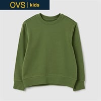 OVS KIDS(オヴィエッセ キッズ) コットンクルーネックトレーナー 男の子 キッズ 104cm-140cm(グリーン-104cm)
