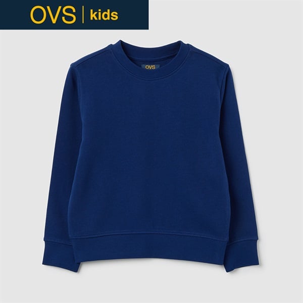 OVS KIDS(オヴィエッセ キッズ) コットンクルーネックトレーナー 男の子 キッズ 104cm-140cm(ネイビー-122cm)
