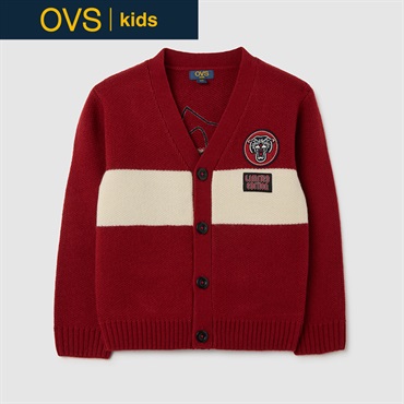 OVS KIDS(オヴィエッセ キッズ) ロックテイストバックロゴカーディガン 男の子 キッズ 104cm-140cm