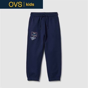 OVS KIDS(オヴィエッセ キッズ) 裏毛ジョガーパンツ 男の子 キッズ(ネイビー-104cm)