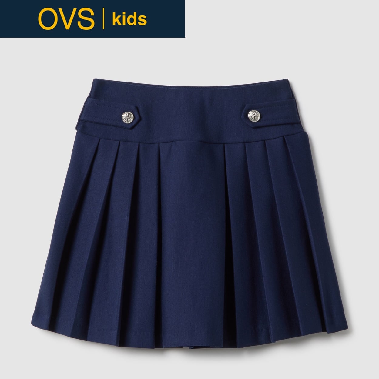 OVS KIDS(オヴィエッセ キッズ) プリーツスカート 女の子 キッズ(ネイビー-104cm)
