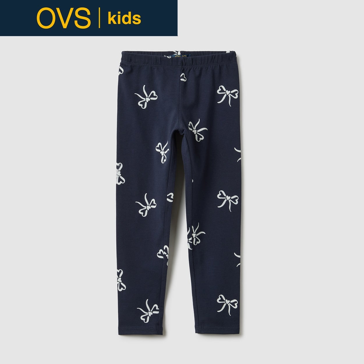 OVS KIDS(オヴィエッセ キッズ) 総柄レギンス 女の子 キッズ(ネイビー-116cm)