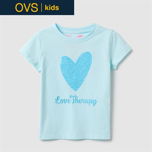 OVS KIDS(オヴィエッセ キッズ) ラブセラピーハート半袖Tシャツ 女の子 キッズ