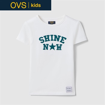 OVS KIDS(オヴィエッセ キッズ) 刺繡ロゴTシャツ 女の子 キッズ(ホワイト-146cm)