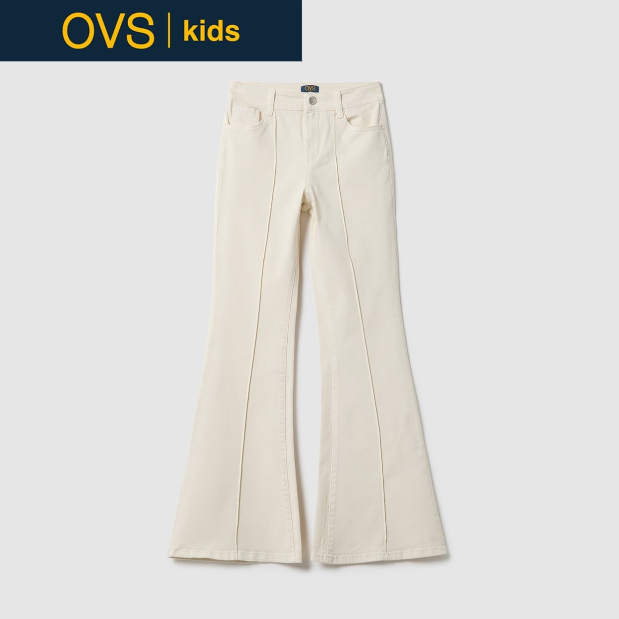 OVS KIDS(オヴィエッセ キッズ) カツラギフレアパンツ 女の子 キッズ(アイボリー-164cm)