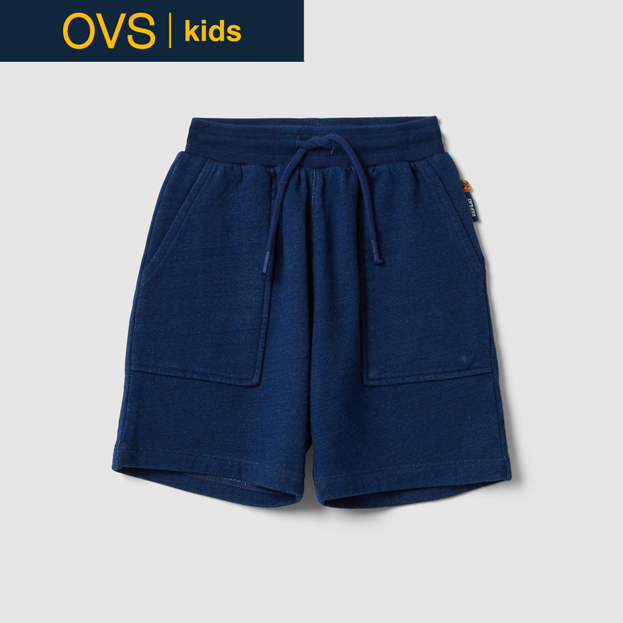 OVS KIDS(オヴィエッセ キッズ)  ブルー コットン混 レギュラーフィット ショートパンツ 男の子 キッズ(オーシャンブルー-104cm)