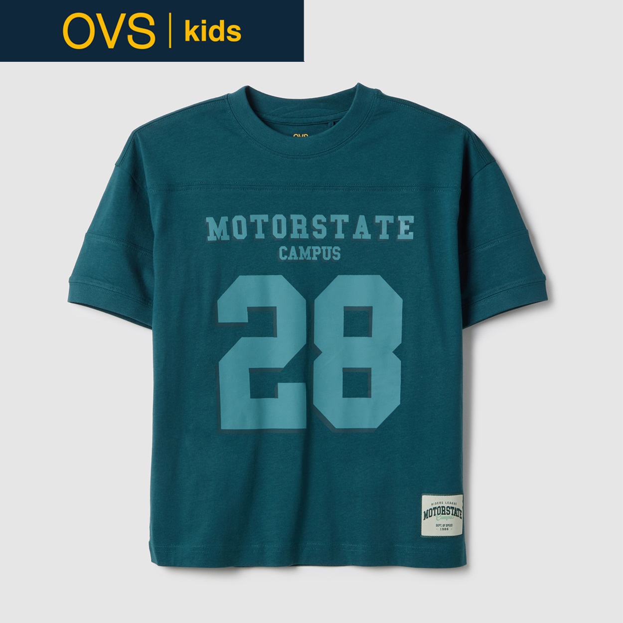OVS KIDS(オヴィエッセ キッズ) ナンバリングTシャツ 男の子 キッズ(グリーン-164cm)